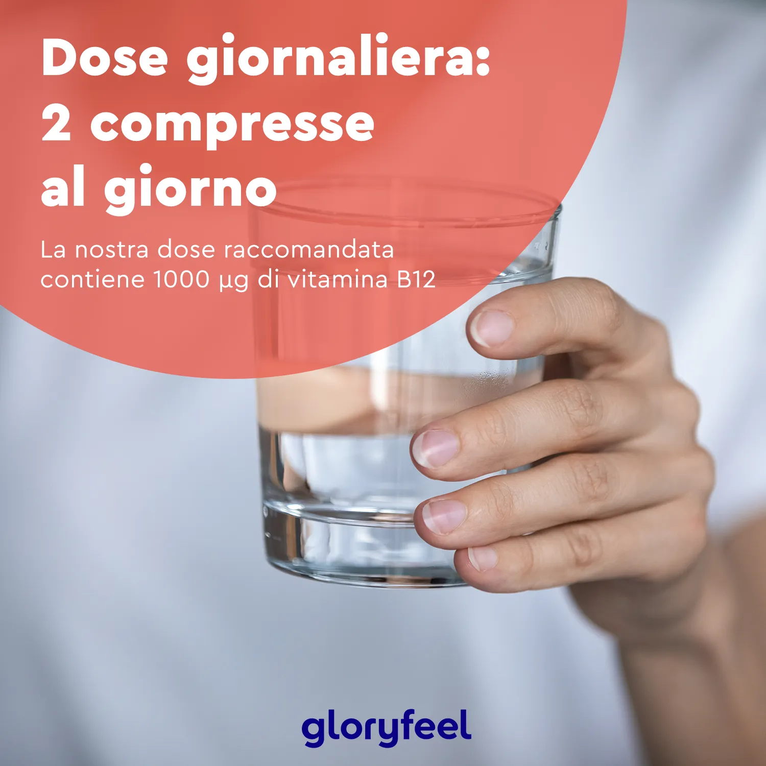 gloryfeel Vitamina B12 Metilcobalamina compresse vegane