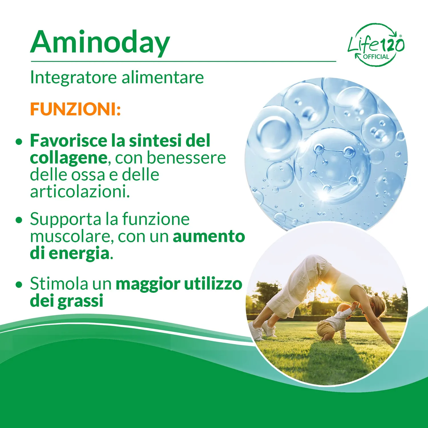 Life120 Aminoday aminoacidi compresse 90pz acido lipoico