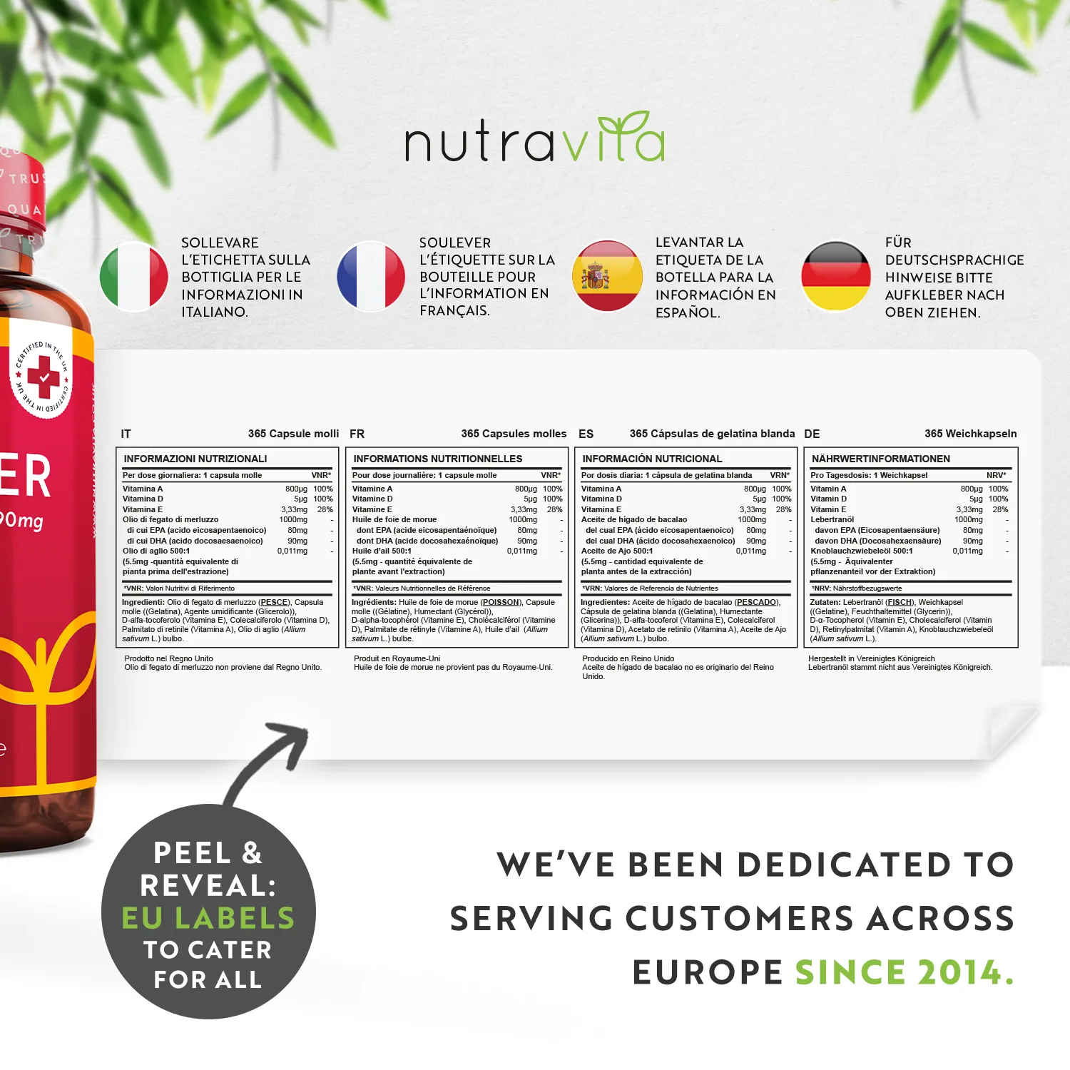 Nutravita Olio Fegato Merluzzo 1000mg 365 capsule EPA DHA