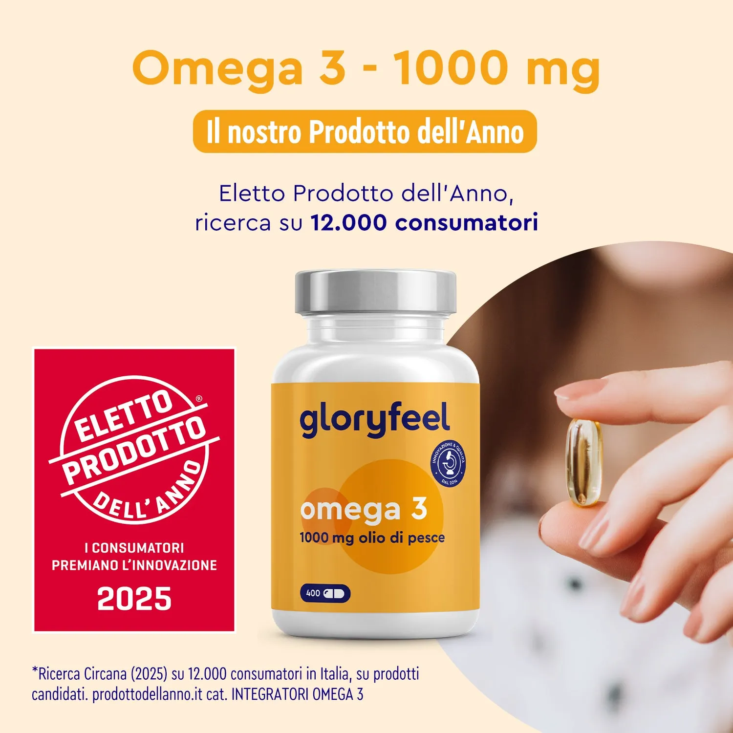 gloryfeel Omega 3 capsule 1000 mg 400 capsule EPA DHA