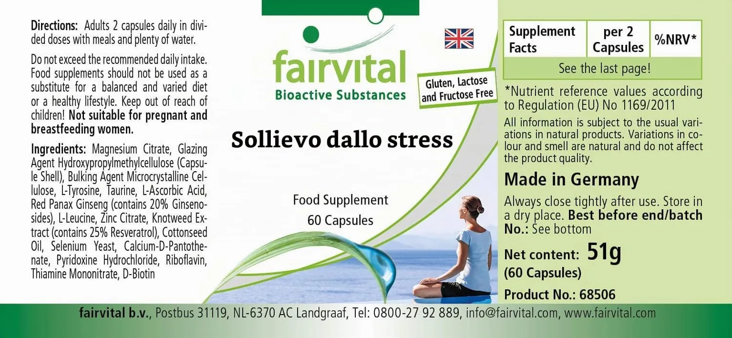 Fairvital Stress Relief capsule 60 pezzi vitamine B