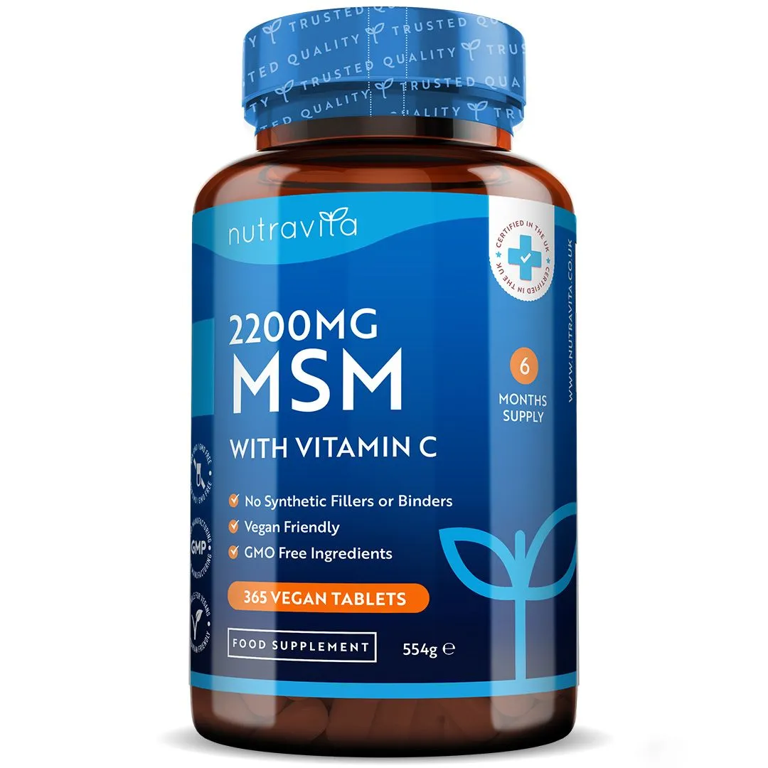 Nutravita MSM 2200mg compresse 365 vitamina C ossa