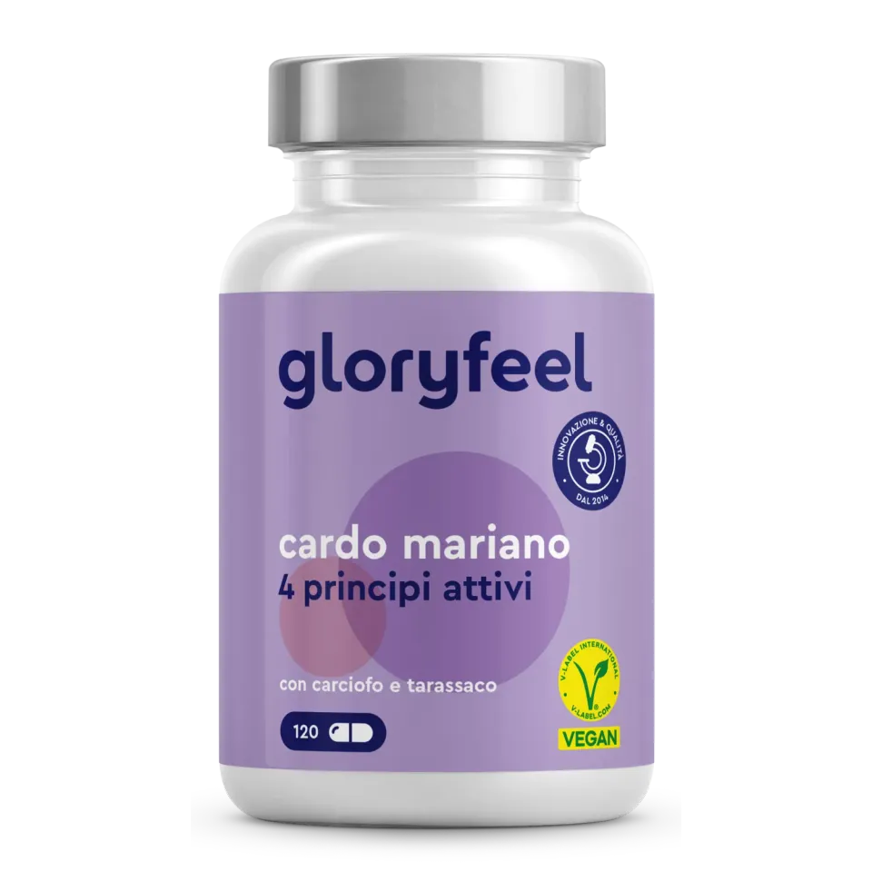 gloryfeel Cardo Mariano capsule con carciofo tarassaco e desmodium