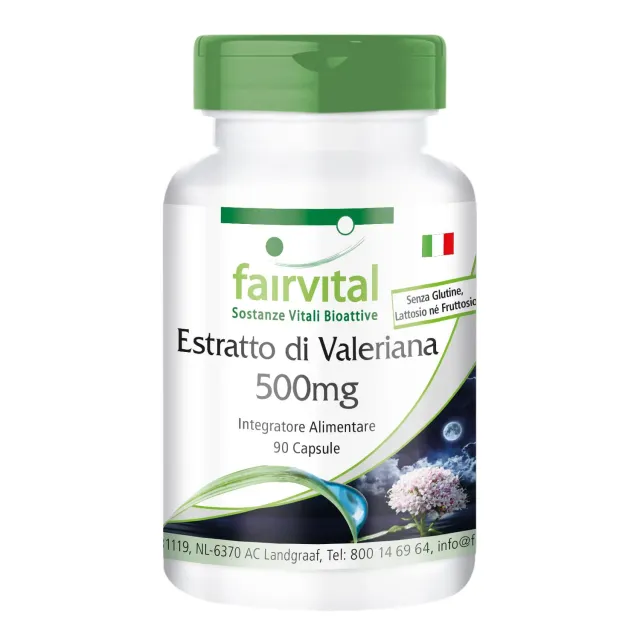 Fairvital Valeriana Estratto 500 mg capsule 90 pz vegano