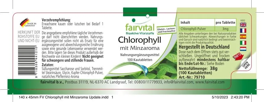 Fairvital Clorofilla Menta Compresse 100 alito
