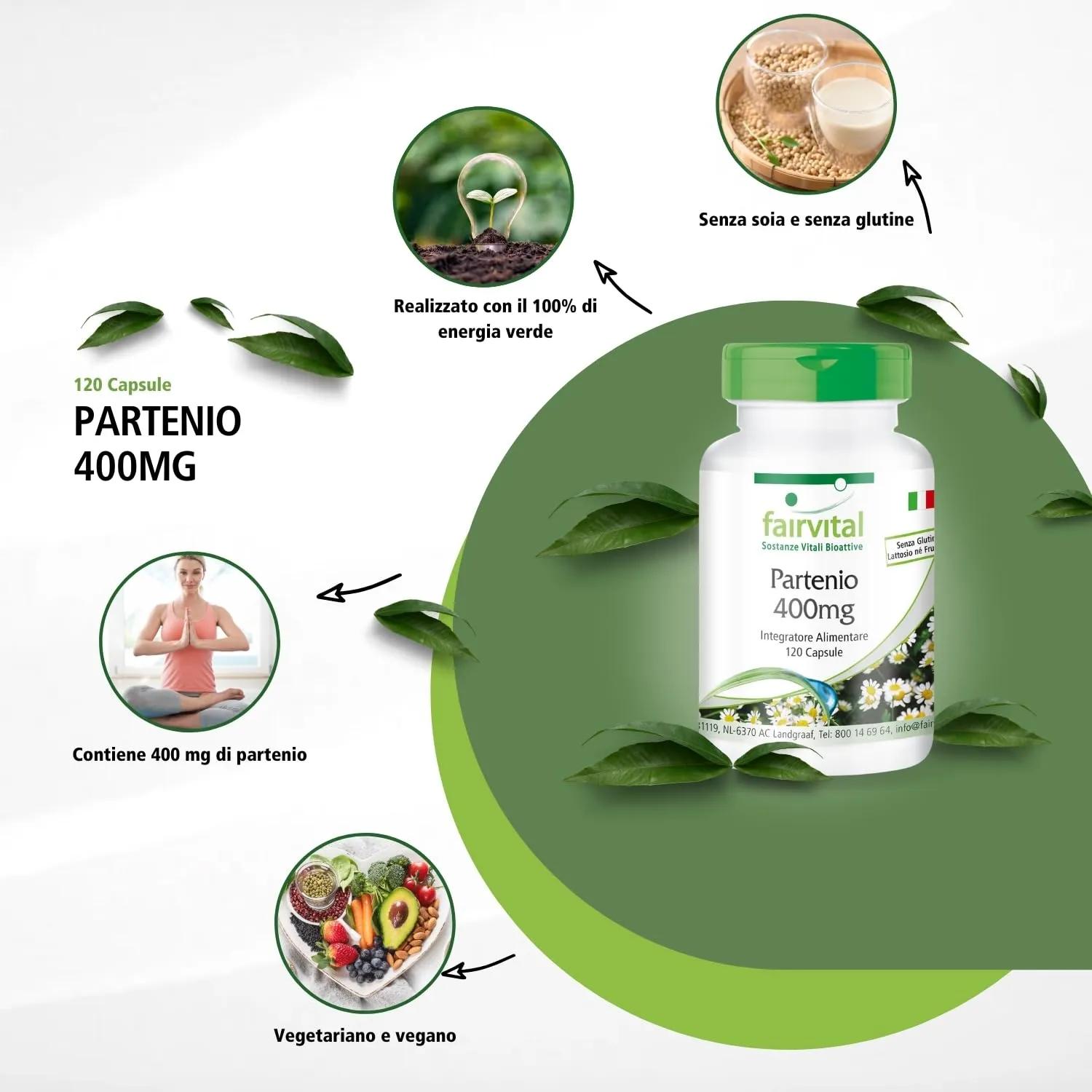 Fairvital Partenio 400 mg Capsule 120 pz Vegane
