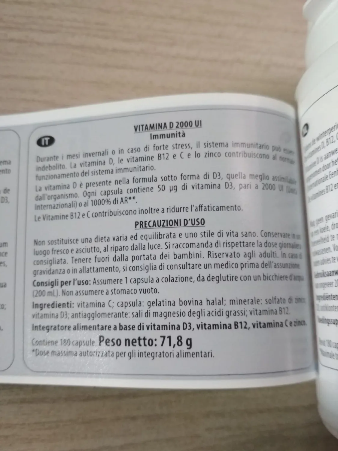 Juvamine Vitamina D3 2000 UI capsule 180 capsule immunita