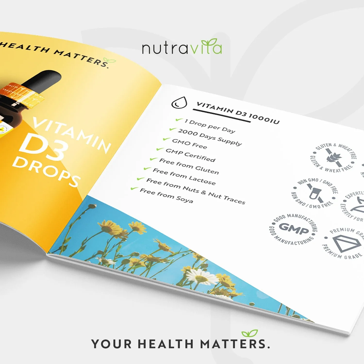 Nutravita Vitamina D3 Gocce 2000 gocce immunita ossa