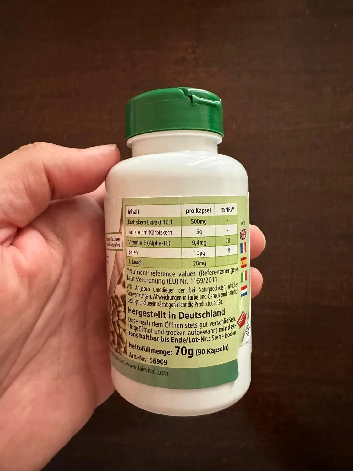 fairvital Estratto Semi di Zucca 500 mg capsule 90 con selenio