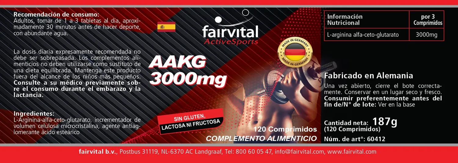Fairvital AAKG compresse 120 pz 3000 mg arginina