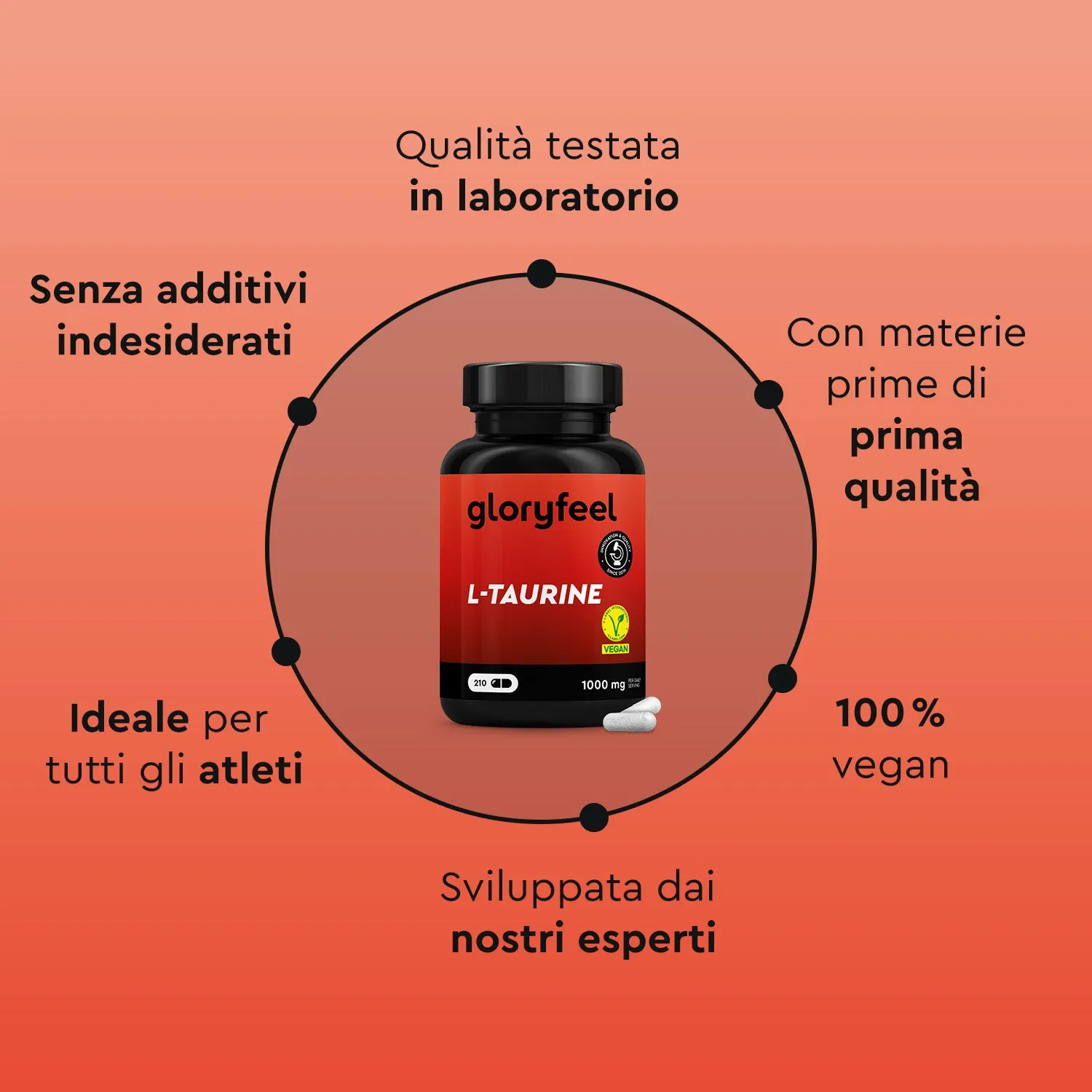 gloryfeel Taurina capsule L-taurina sport