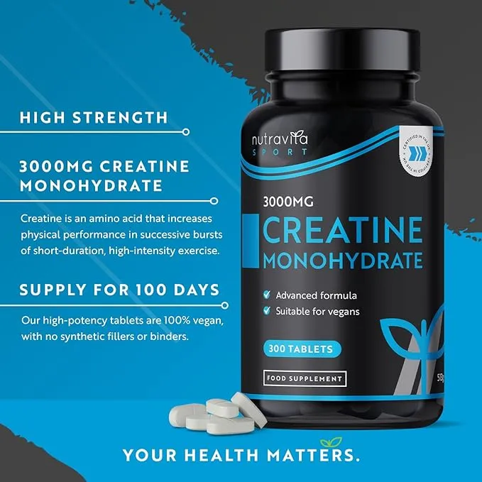 Nutravita Creatina Monoidrata 3000mg capsule 300 pz vegane