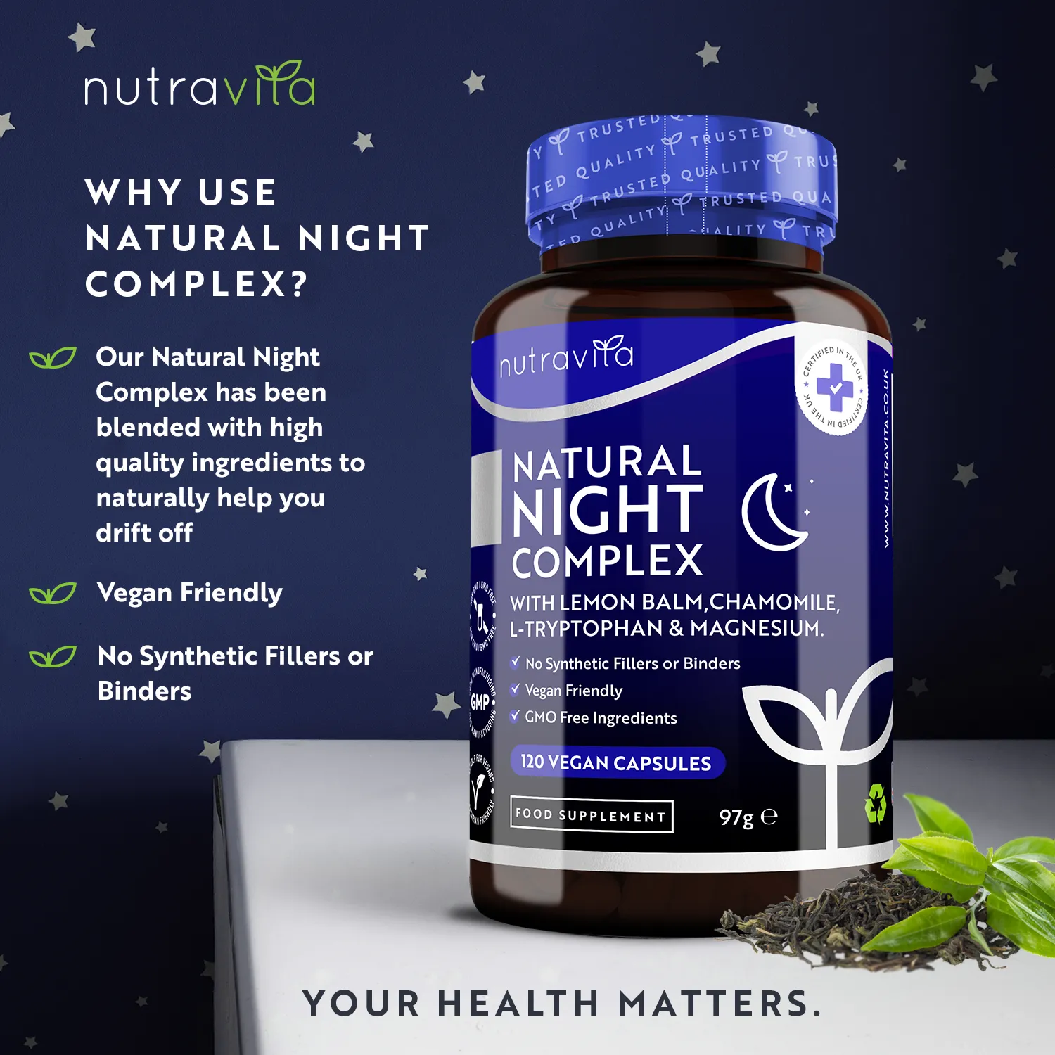 Nutravita Sonno Naturale Capsule Notte con Magnesio