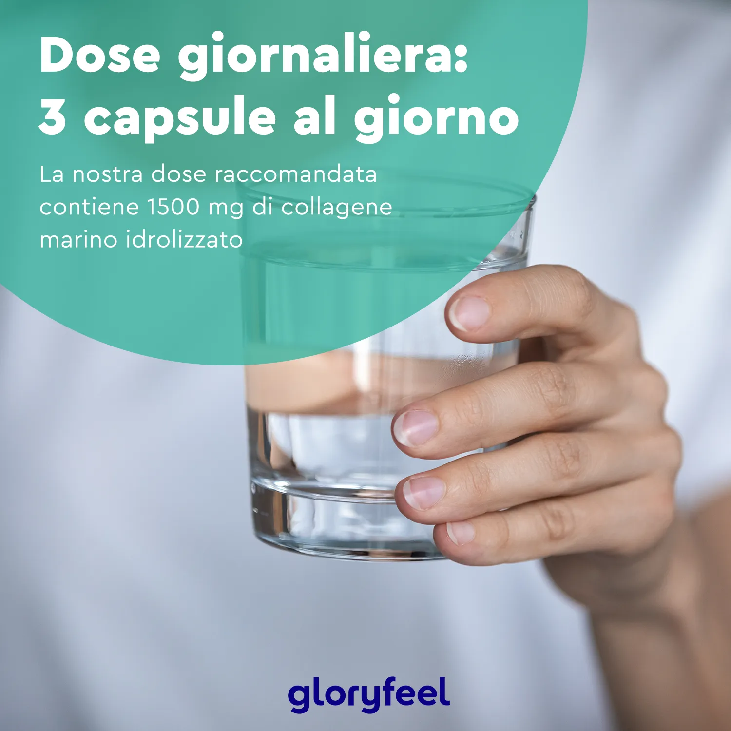 gloryfeel Collagene Marino 120 capsule idrolizzato tipo I 1500 mg