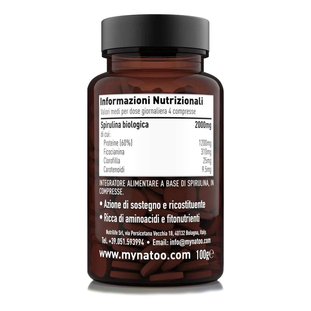 Natoo Essentials Spirulina Bio integratore 200 compresse senza glutine