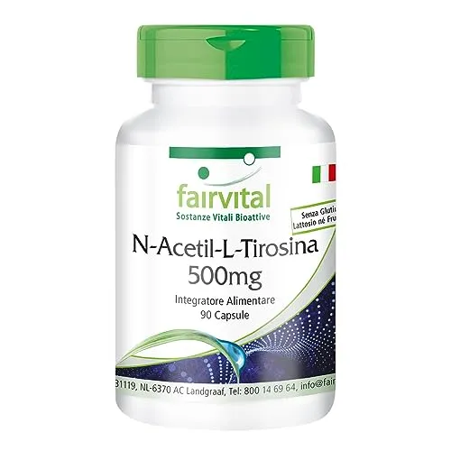 Fairvital N-acetil-L-tirosina 500 mg capsule 90 pezzi alto dosaggio
