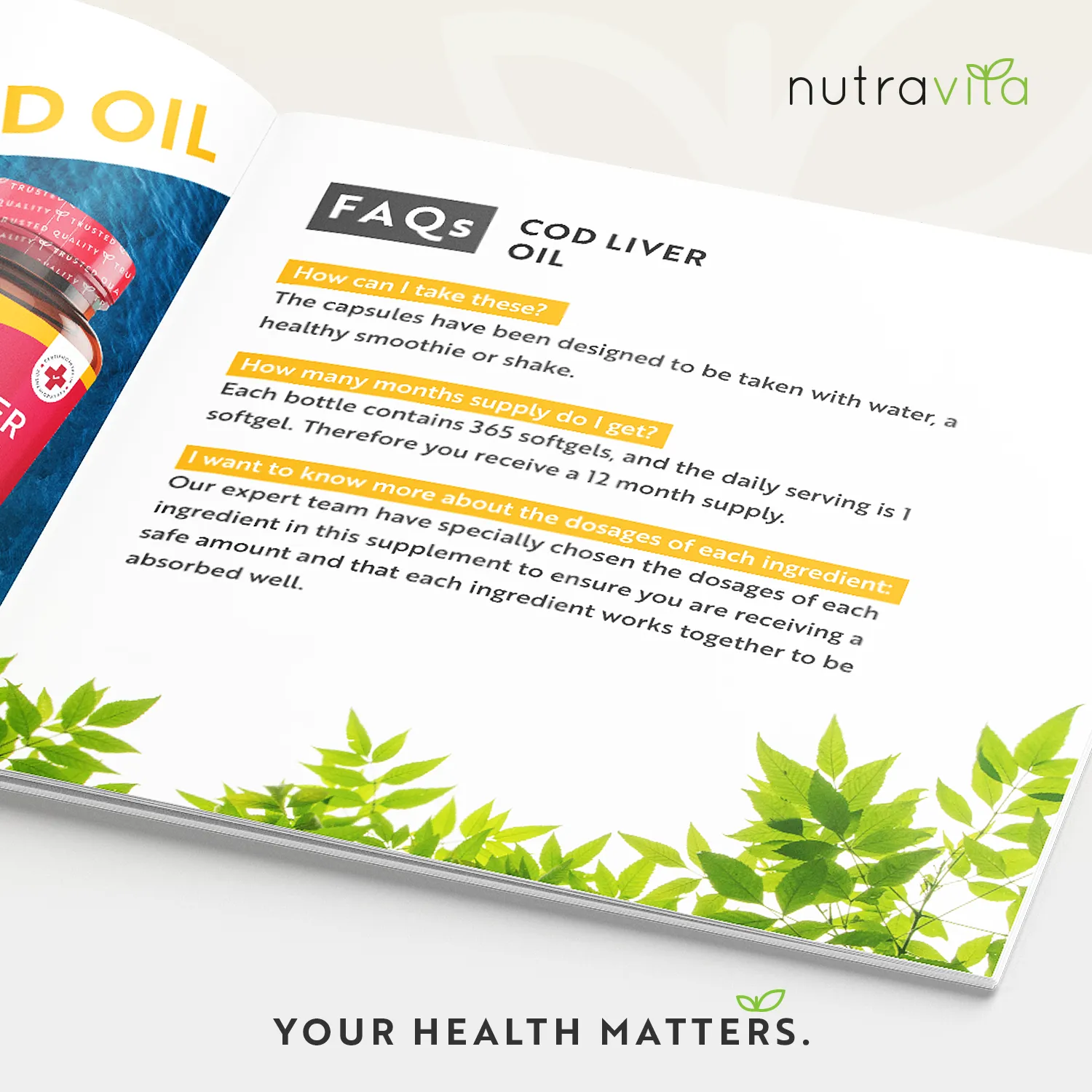 Nutravita Olio Fegato Merluzzo 1000mg 365 capsule EPA DHA