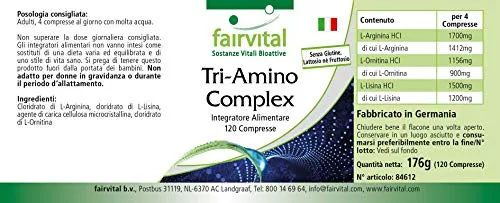 Fairvital Tri-Amino aminoacidi 120 compresse alto dosaggio