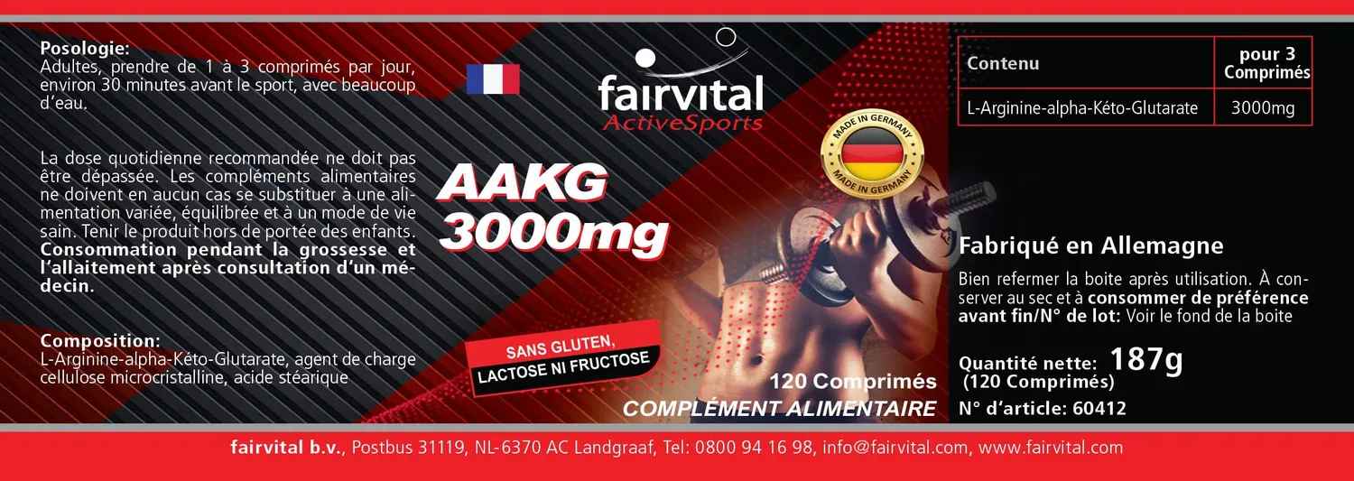 Fairvital AAKG compresse 120 pz 3000 mg arginina
