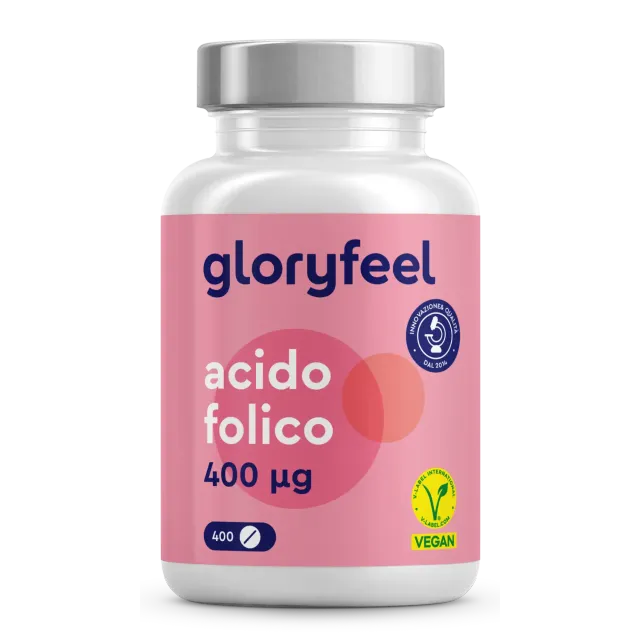 gloryfeel Acido Folico integratore 400 compresse vitamina B9