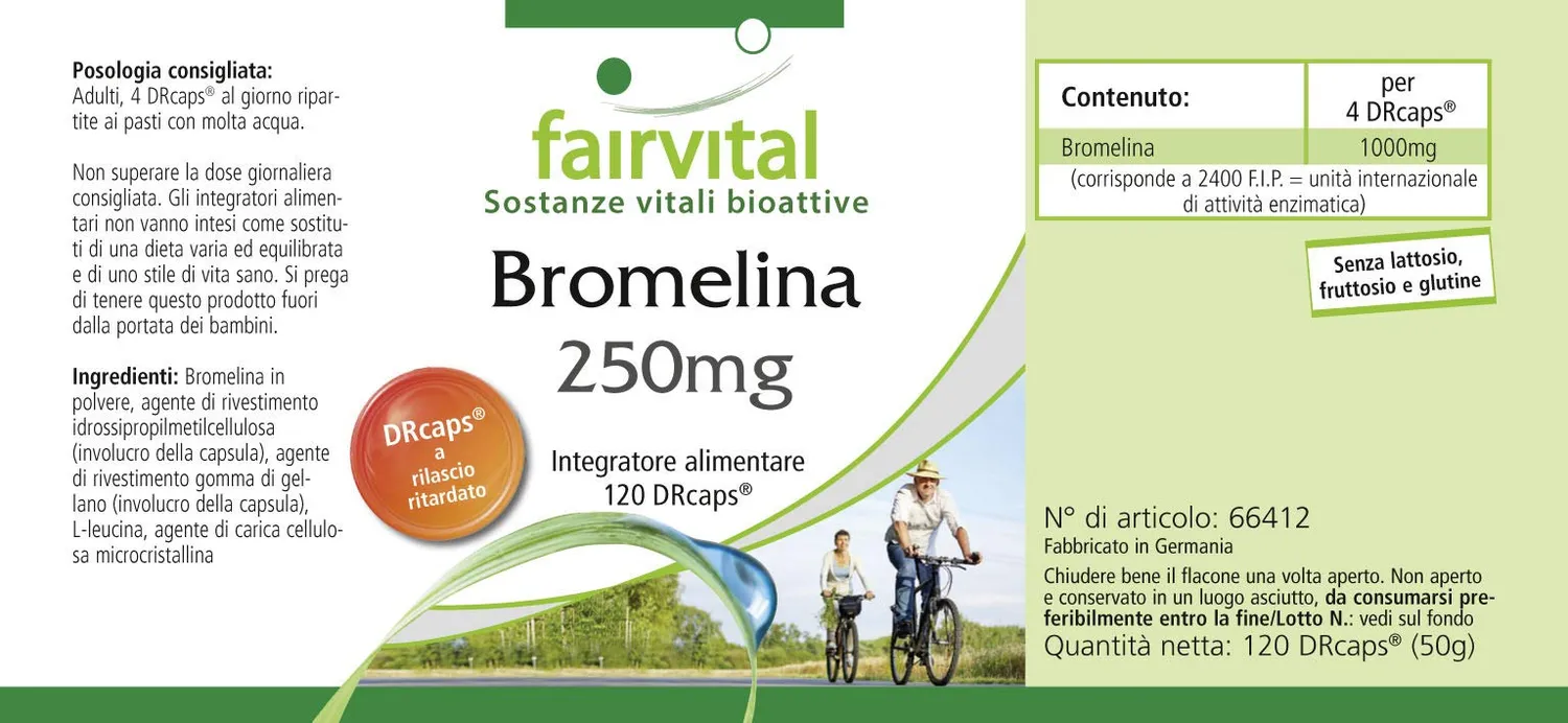 fairvital Bromelina capsule 120 da 250 mg ananas