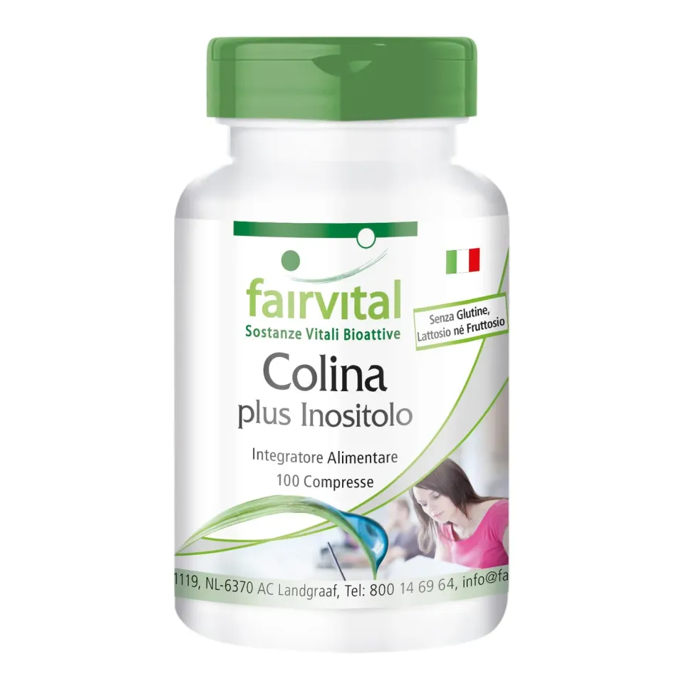 Fairvital Colina Bitartrato Inositolo compresse 100 alto dosaggio