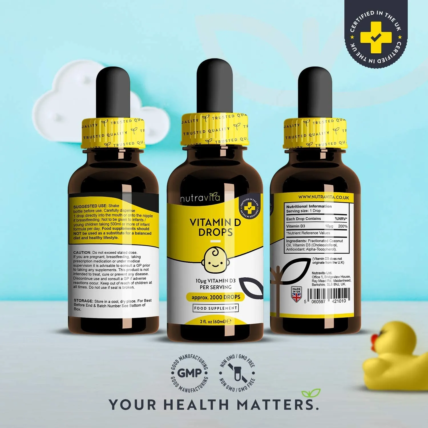 Nutravita Vitamina D3 Bambini Gocce 60 ml 2000 Gocce