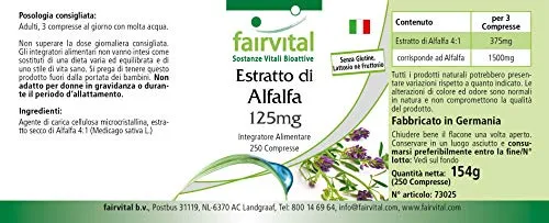Fairvital Erba Medica Compresse 250 pz Estratto Vegano