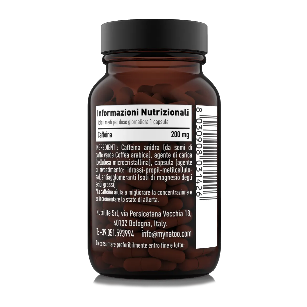 NATOO Performance Caffeina Naturale 60 capsule 200mg