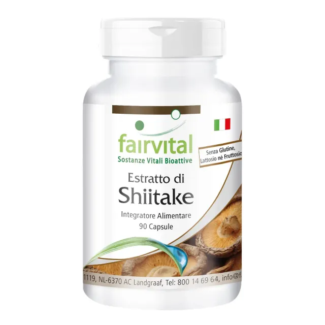Fairvital Shiitake 500 mg capsule 90 pz 30% polisaccaridi