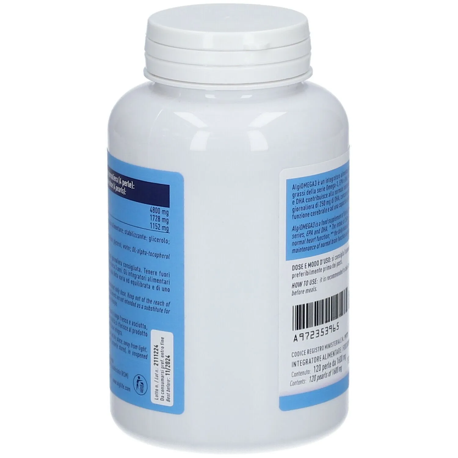 Algilife Algiomega3 omega 3 120 softgel pesce
