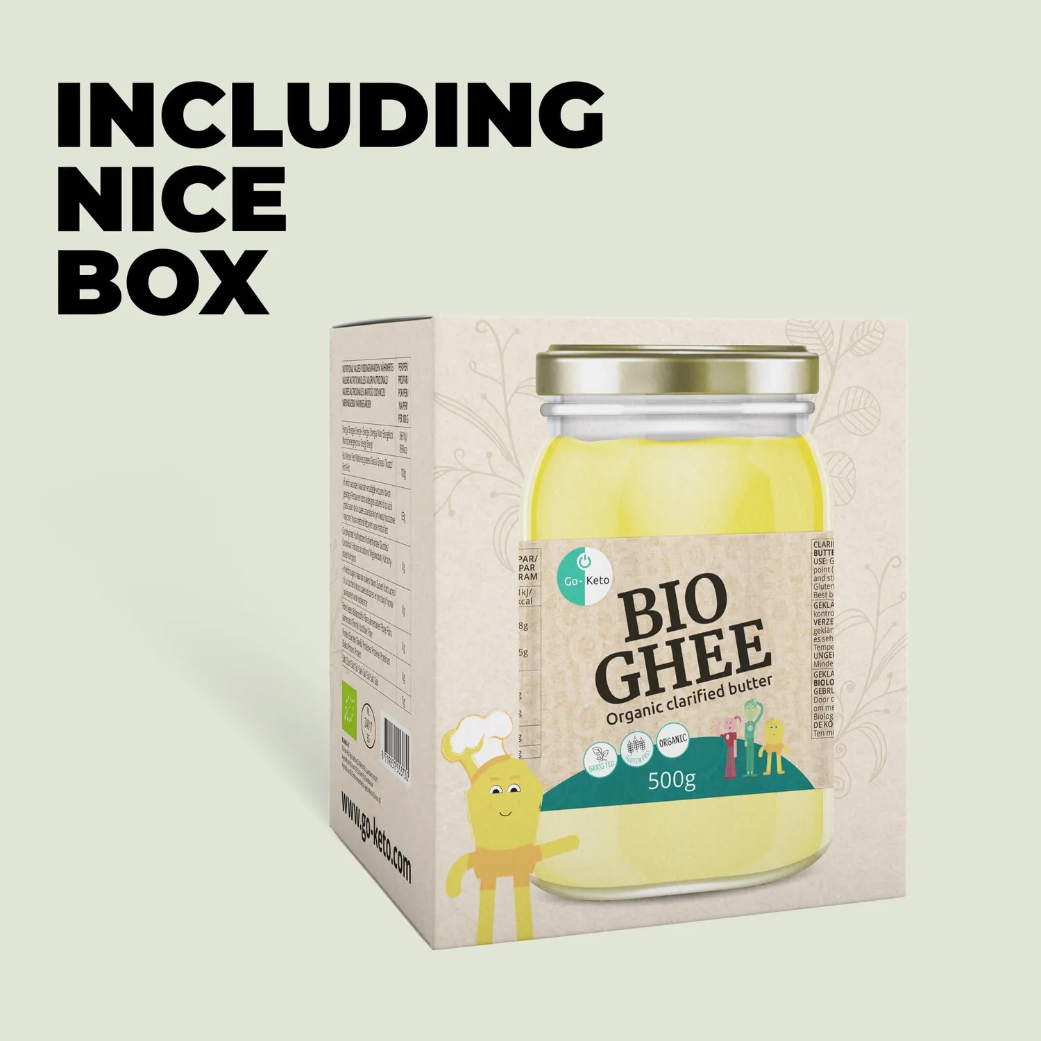 Go-Keto Bio Ghee burro chiarificato 500g senza lattosio