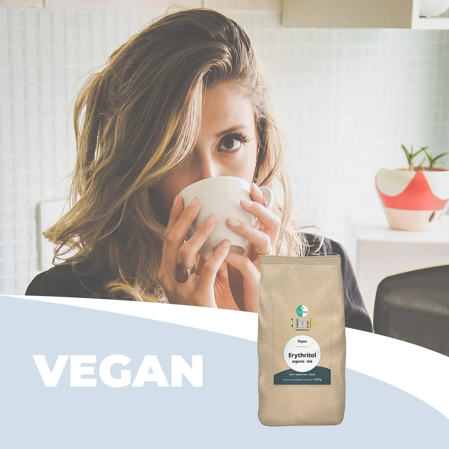 Go-Keto Eritritolo BIO dolcificante 1000 g zero calorie