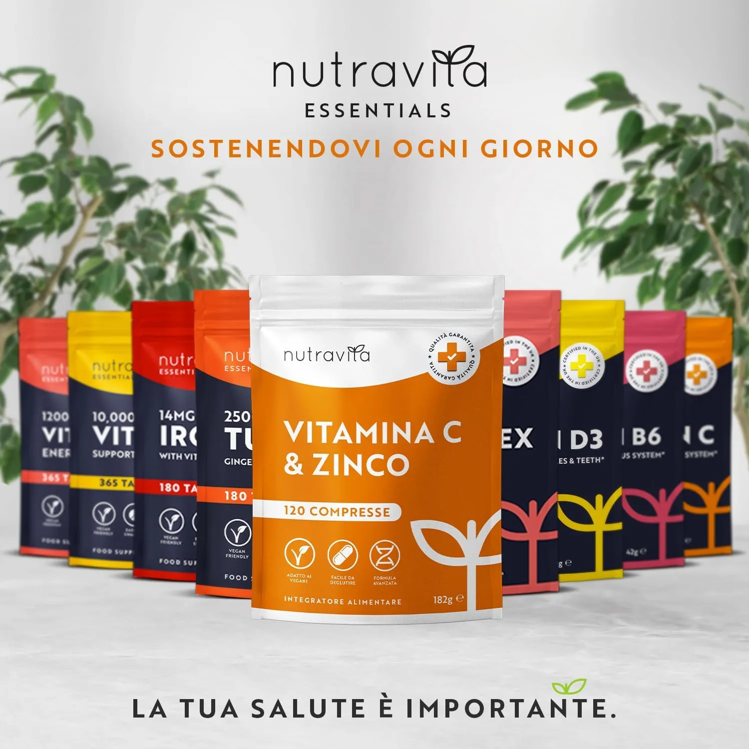 Nutravita Vitamina C 1000mg Zinco 15mg 120 Capsule Vegane