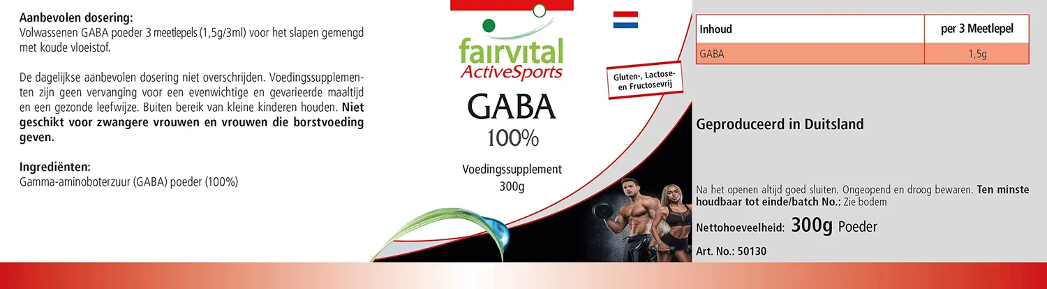 Fairvital GABA puro polvere 300 g acido gamma-aminobutirrico