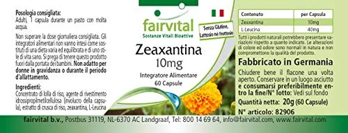 Fairvital Zeaxantina 10 mg capsule 60 pezzi alto dosaggio