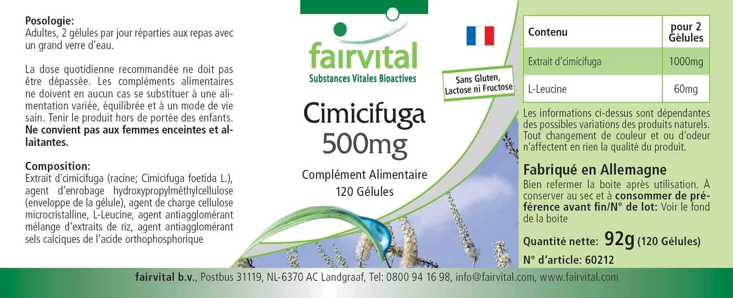 Fairvital Cimicifuga 500 mg Capsule 120 donne