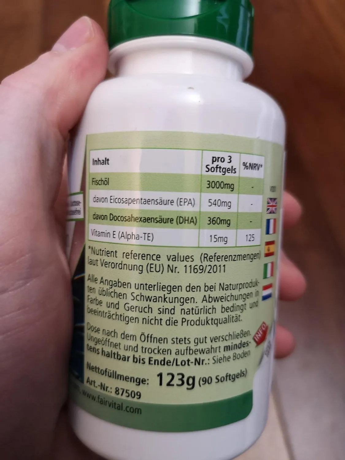 Fairvital Omega-3 1000 mg capsule 90 softgel EPA DHA