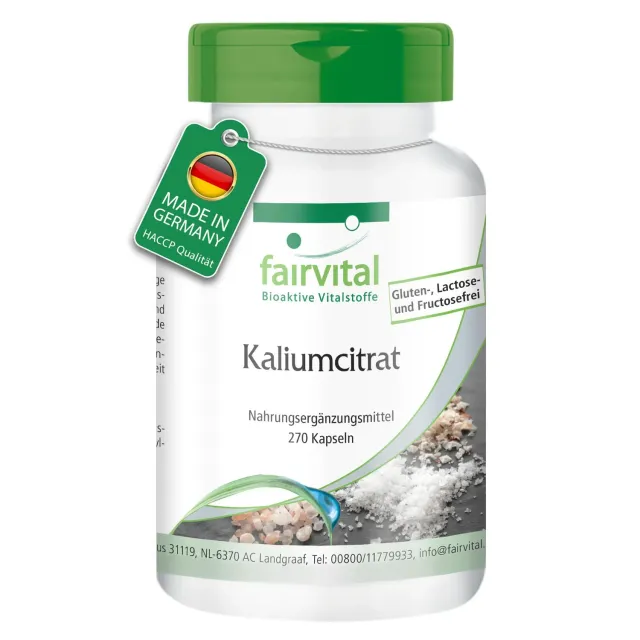 Fairvital Citrato di Potassio Capsule 270 pz Alto Dosaggio