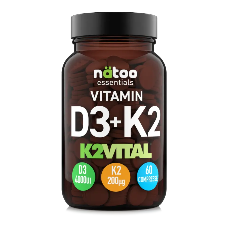 Natoo Essentials D3 K2 Vitamina Integratore 60 Compresse Calcio