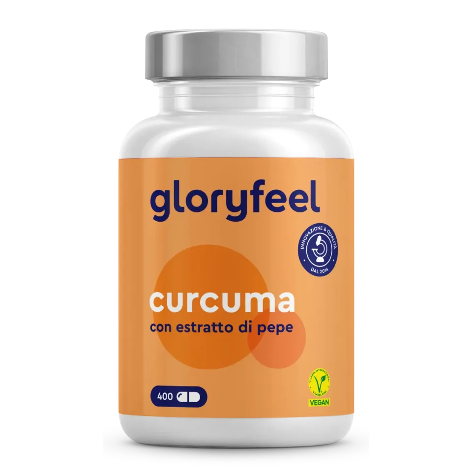 Gloryfeel Curcuma capsule con piperina vegane