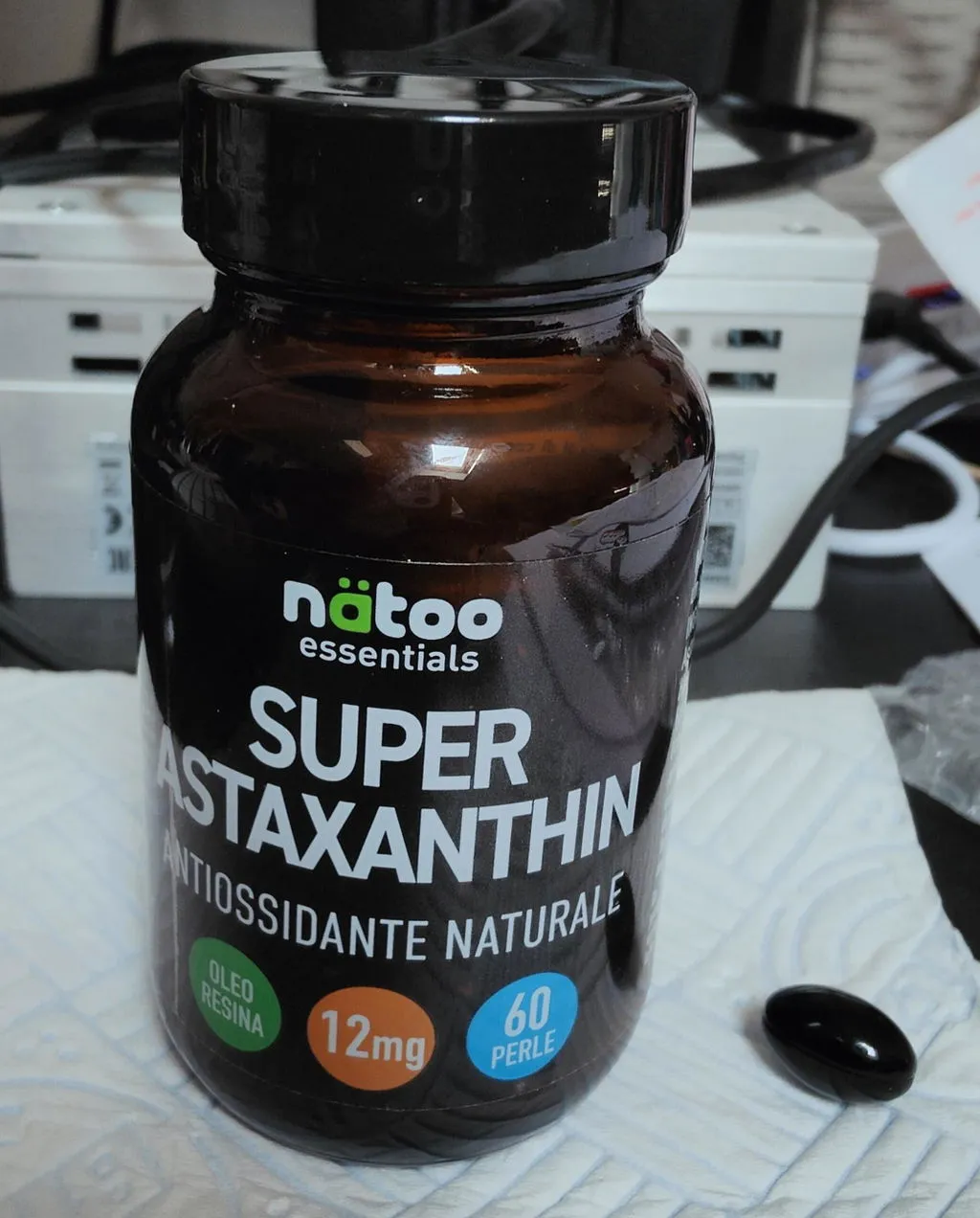 Natoo Essentials Super Astaxantina 12mg Perle 60 Alto Dosaggio
