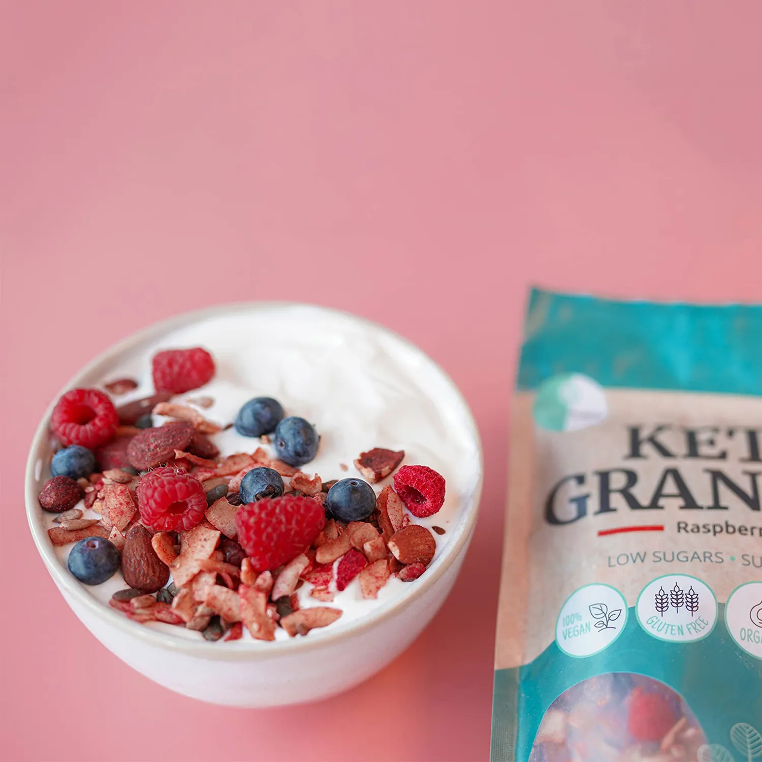 Go-Keto Bio Granola Raspberry granola lampone 290g low carb