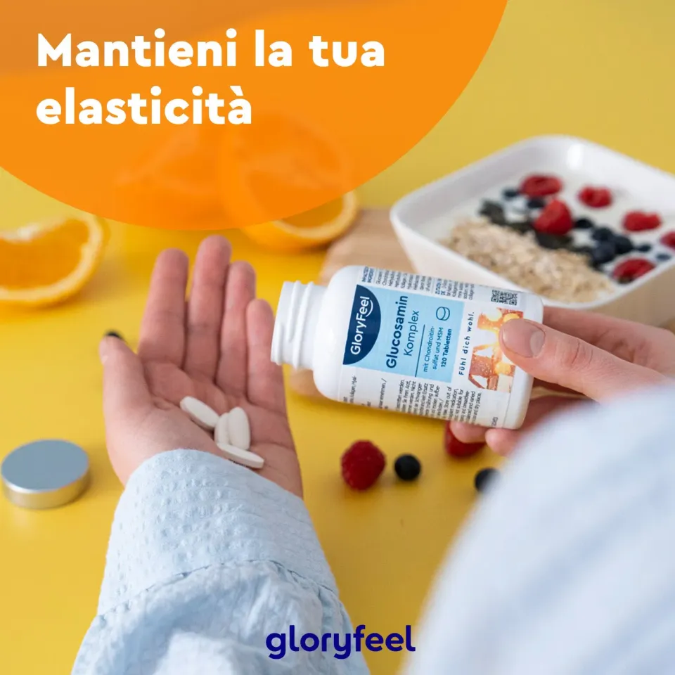 gloryfeel Glucosamina Condroitina MSM D3 integratore 120 compresse articolazioni