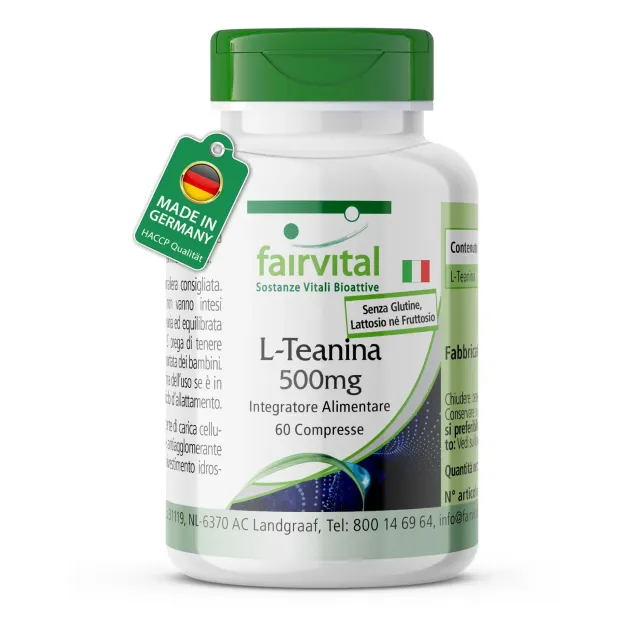 Fairvital L-Teanina 500 mg compresse 60 compresse vegane