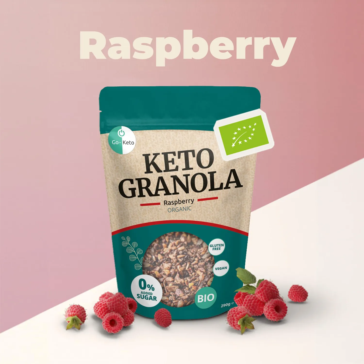 Go-Keto Bio Keto Granola lampone 3x290g low carb