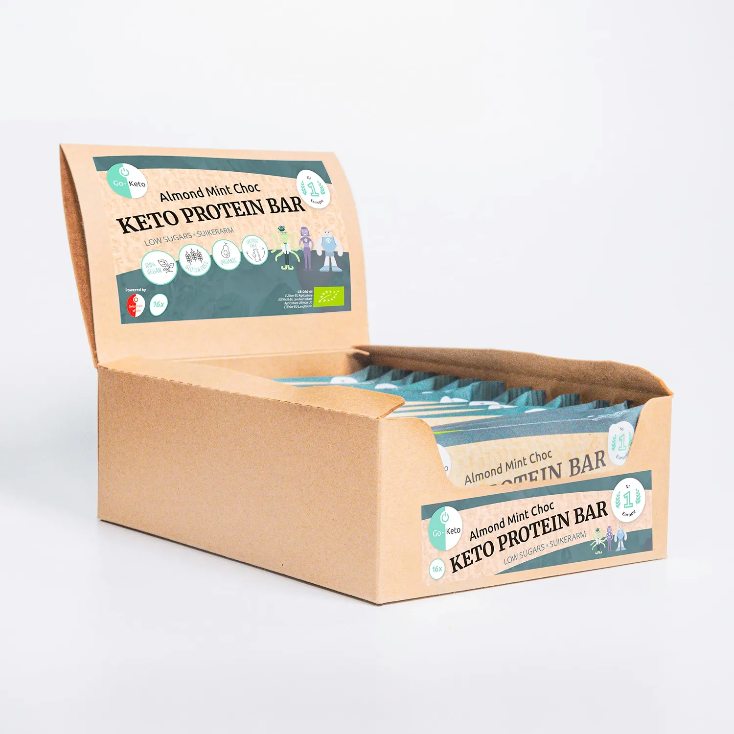 Go-Keto Bio Protein Bar barretta 16x40g menta cioccolato