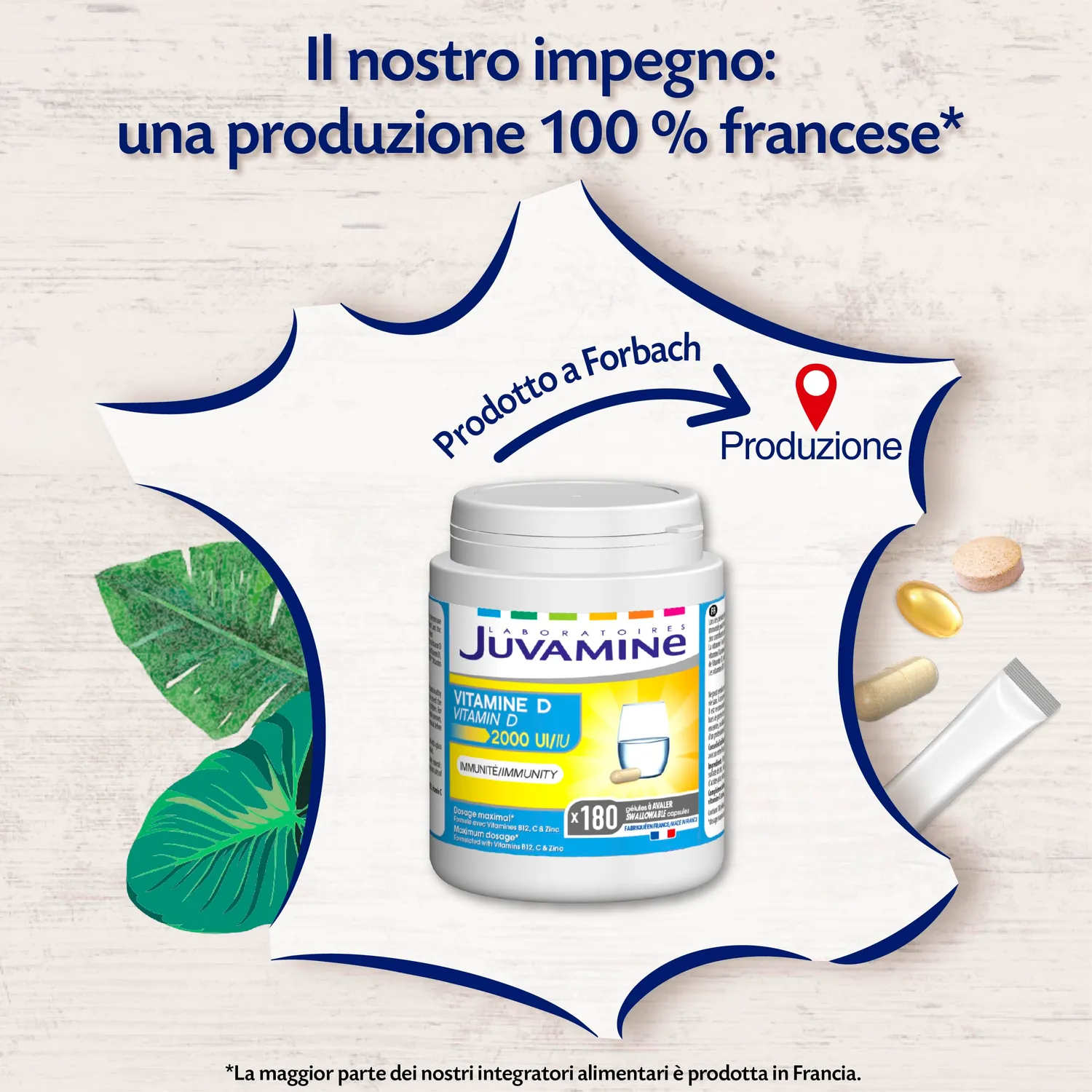 Juvamine Vitamina D3 2000 UI capsule 180 capsule immunita