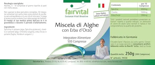 Fairvital Alghe Mix compresse 500 con spirulina vegane