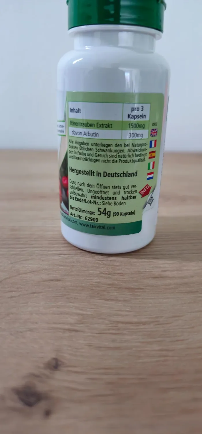 Fairvital Uva Ursi 500 mg capsule 90 pezzi arbutina